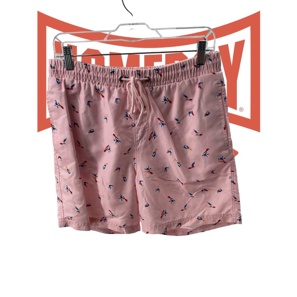 Club Room Pink Patterned Swim Trunks